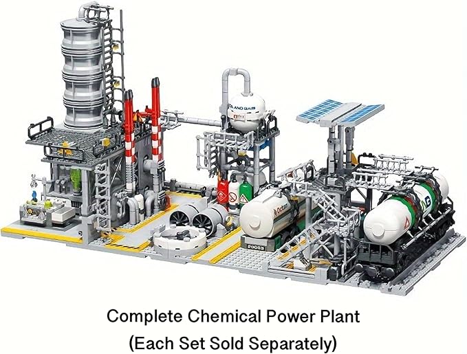 General Jim's Chemical Laboratory Streetview City Modular Building Block Brick MOC Model or Playset with Accessories for Teens or Adults.