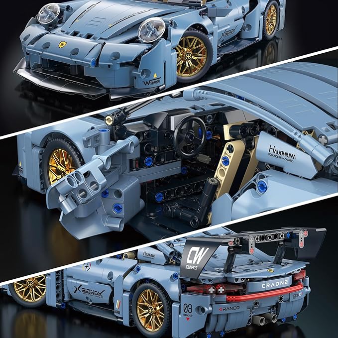 PIKARO Sports Race Car Building Set Kit for Boys & Adults 1:14 MOC Toys Racing Model Car Kits Birthday Gift for Boys Kids Age 8-14 12-16
