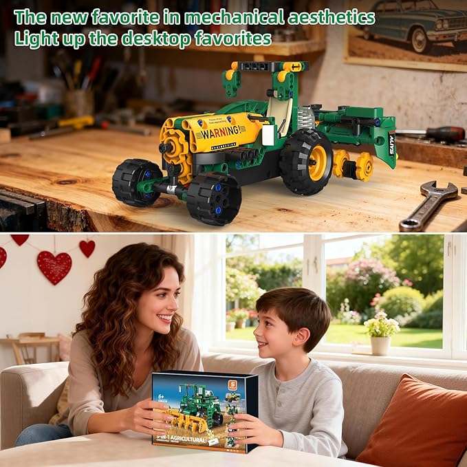 5 in 1 STEM Robot Toys Building Kits for Kids Ages 6-14 App & Remote Control STEM Harvester/Plowing Cart/Water Truck Robot Building Set Programmable Transformers RC Robotics Gifts for Kids Boys