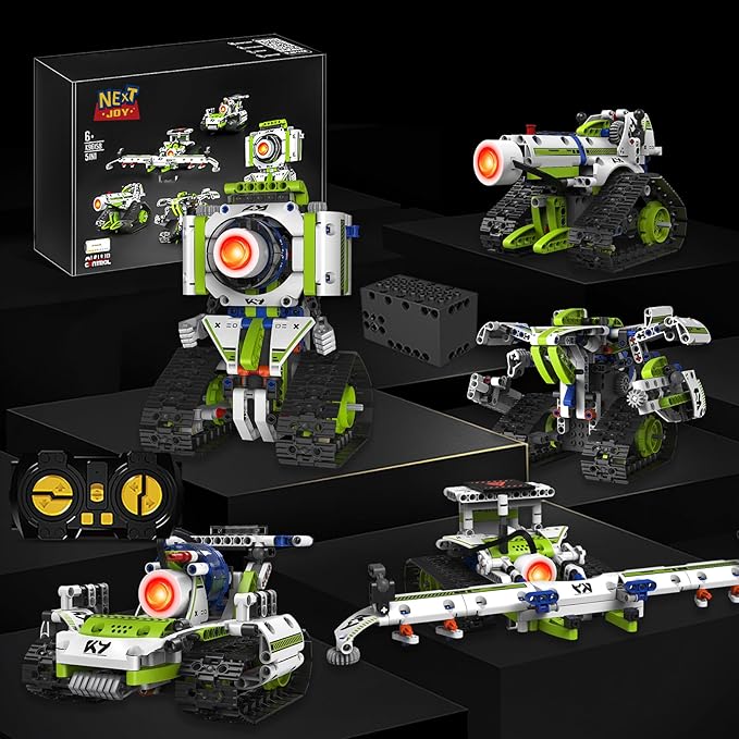 STEM Robot Building Kit Toys for Kids Ages 8-122025 New 5 In1 STEM Toys Robotics Set for Boys Girls337 Pcs Blocks App & Remote Control Robot Building Set Science Kit for Kids 8-12
