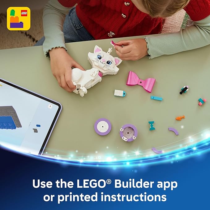 LEGO Disney The Aristocats Adorable Marie Toy Building Set - Bedroom or Desk Decor for Girls & Boys Ages 7+ - Disney Gifts for Birthdays - 43286
