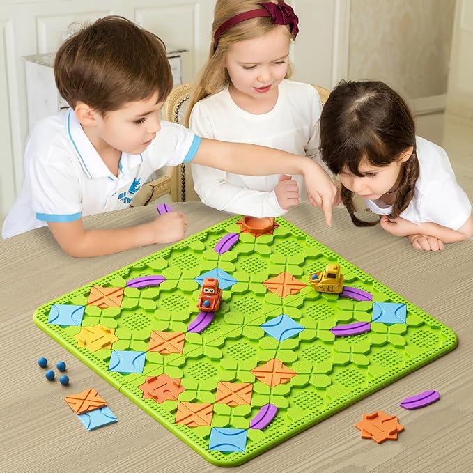 Brain Stem Activity Logic Kits Board Teaser Games & Puzzles Toys with 200+ Challenges 4 Difficulty Levels for Kids Ages 3-10 Educational Learning Maze Games for Toddlers