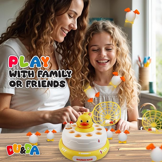 DU&DA Pop Up Duck Catch Game Toys for Age 3+ Kids Musical Bouncing Interactive Game for Kids Boys & Girls Toys Gift Set