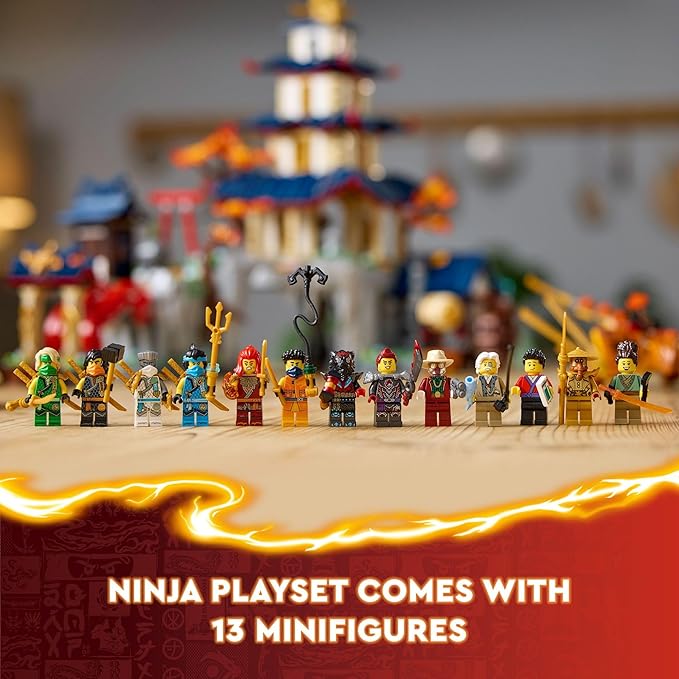 LEGO NINJAGO Tournament Temple City Building Toy for Teen Boys & Girls Ages 14+ Great for Dragons Rising Fans Who Enjoy Model Building Sets and NINJAGO Toys - 71814