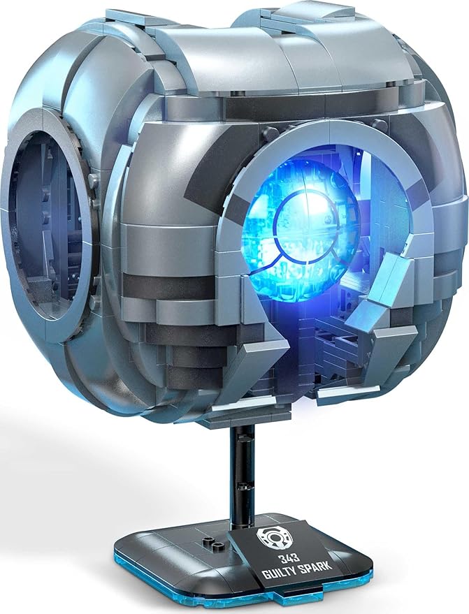 MEGA Halo Model Replica Building Toy 343 Guilty Spark with 609 Pieces Lights & Sounds Build & Display Set for Collectors Gift Ideas for Adults