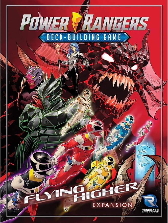Renegade Game Studios Power Rangers Deck-Building Game Flying Higher Expansion Strategy Card Game with Andros & Space Rangers Ages 14+ 1-4 Players