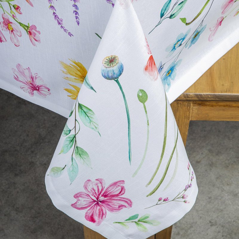 Maison d' Hermine Table Cloth Rectangle Table 100% Cotton 60 x 90 Inches Tablecloth Reusable Decorative for Dining Kitchen Room Farmhouse Home Gifts for Mothers Day Spring Summer - Just Floral