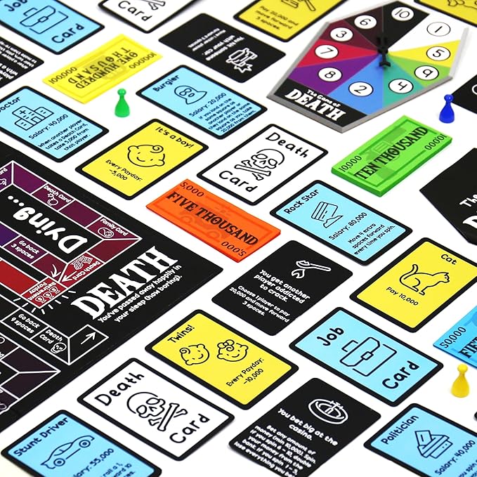 Gift Republic Game of Death – Live Fast Die Young | Dark Humour Adult Party Board Game | Outrageous Survival Challenge for 2- Players | Mature Content
