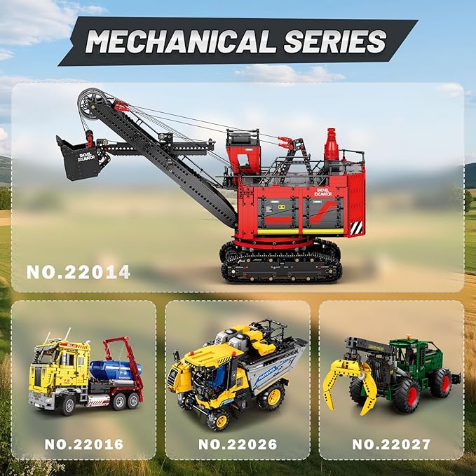 Reobrix RC Excavator Building Blocks Set 22014 Power Shovel Vehicle Model Kit APP & Remote Control Construction Toy Gifts for Adult Boys Girls Kids 14+ (2688PCS)