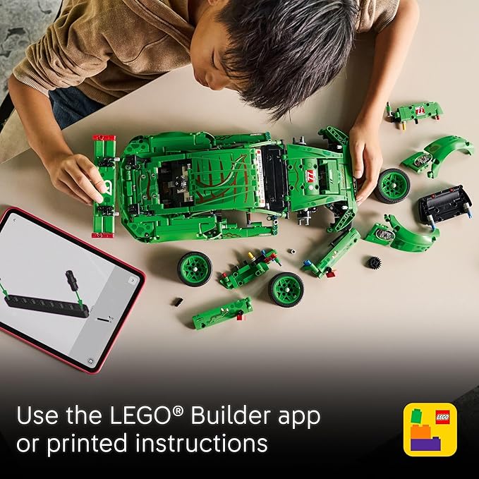 LEGO Technic Porsche 911 GT3 R Rexy AO Racing Car Building Toy for Boys & Girls - Car Toy W/Realistic Steering & 6-Cylinder Engine for Kids & Auto Fans Ages 11+ - Gift Idea for Birthdays