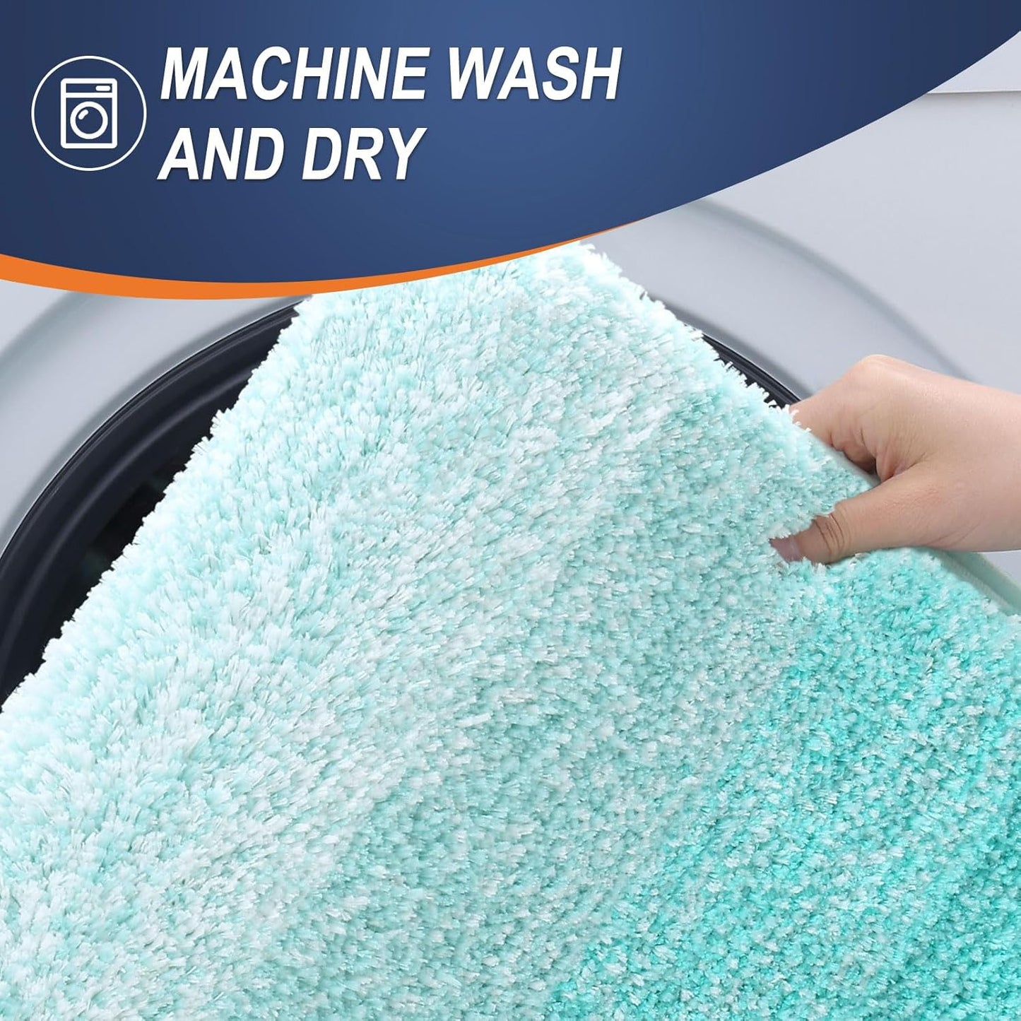 OLANLY Bathroom Rugs Mat - Extra Soft Microfiber, Quick Dry, Machine Washable - 24x16, Teal