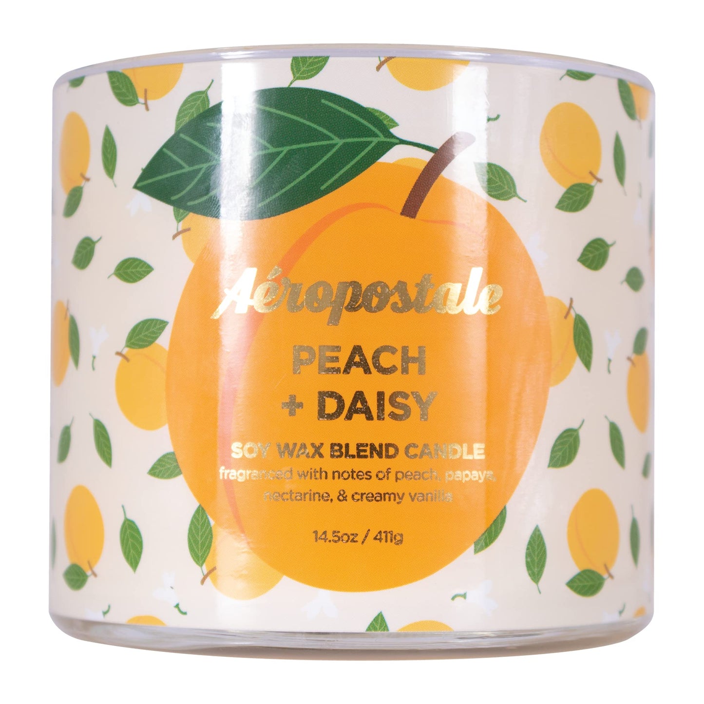 Aeropostale Candle Scented Candles, Peach + Daisy Soy Candle