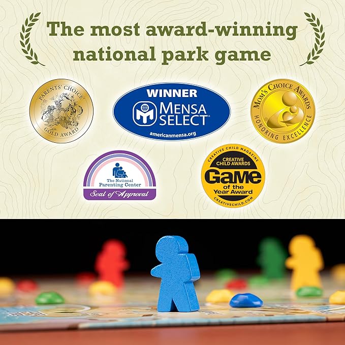 Underdog Games Trekking The National Parks - Award-Winning Family Board Game for Kids Ages 10+ - Easy to Learn Fun Activities for 1-5 Players Great for Family Bonding & for National Parks Lovers