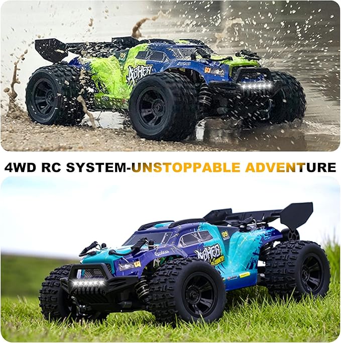 1:18 Scale 4WD High-Speed RC Car 25 MPH Off-Road Remote Control Truck for Adults & Teens - All Terrain Electric Vehicle with 2 Rechargeable Batteries & 2.4GHz - Gift Idea (1:18 Scale)
