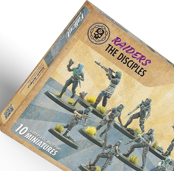 Modiphius Entertainment: Fallout Wasteland Warfare: Raiders - The Disciples - 10 Unpainted Figures Nuka World Wave Miniatures Compatible w/ Factions