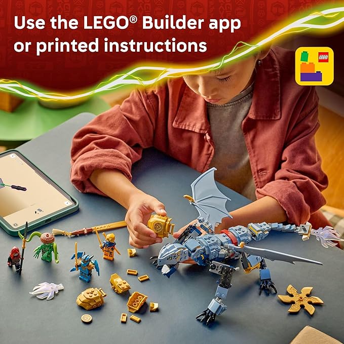 LEGO NINJAGO Ninja Dragon Riyu’s Battle Building Toy for Boys & Girls - Ninja Poseable Dragon Toy Playset for Kids Ages 7+ - Includes 4 Minifigures for Pretend Play - Gift Idea for Birthdays - 71