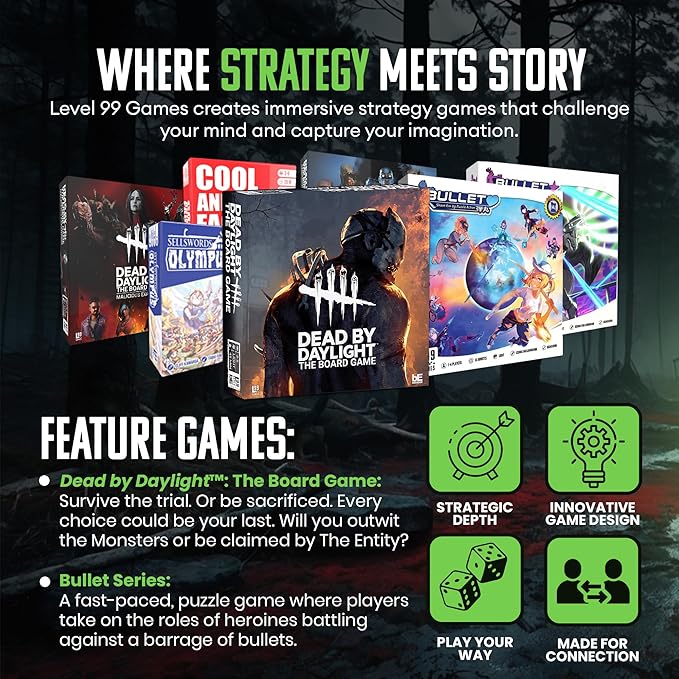 Spooktacular Board Game – Play as 20 Spooky Cinema Monsters Horror Strategy Game for 1-5 Players