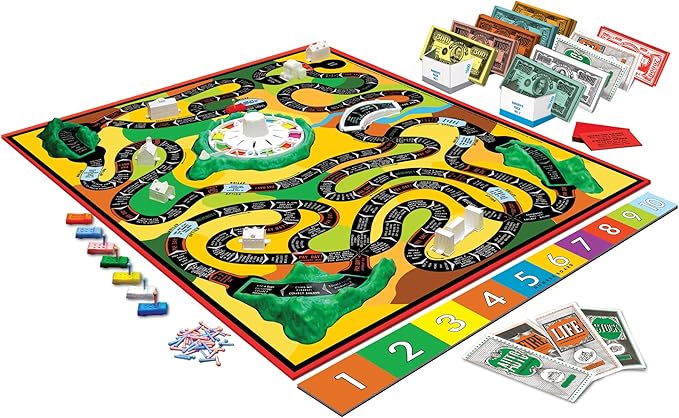 The Game Of Life With 1960 Artwork & Gameplay Winning Moves Games USA Classic Game: Original 1960's Version Spinner Mountains Insurance Career Options Marriage etc. 3-4 Players Age 10+