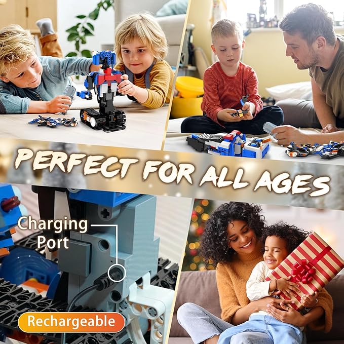STEM Robot Building Toys for Kids Momspeace Robotics Science Toy for Boys Age 8-12 App & Remote Control Robot Rechargeable Learning Toy for Boys & Girls Perfect Birthday 635pcs