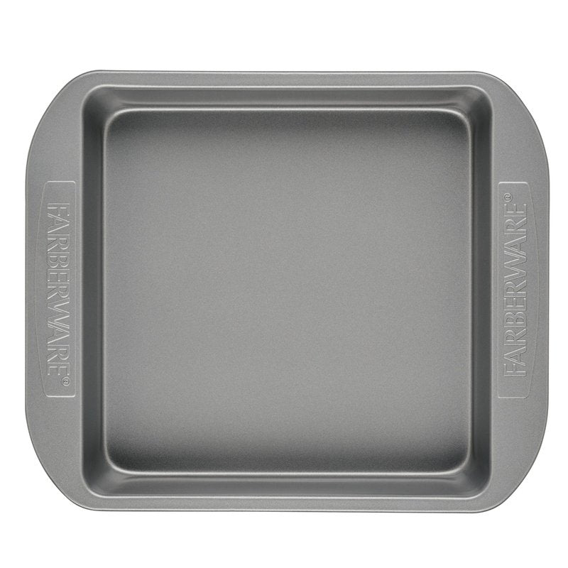Farberware Nonstick Bakeware 9-Inch Square Cake Pan, Gray