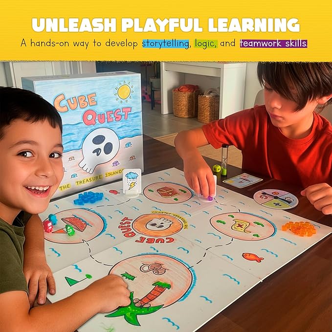 Blank Board Game Kit for Kids & Families – Make Your Own Game with 180+ Pieces: Double-Sided Blank Game Board Blank Cards Dice Wooden Tokens Spinner | DIY Board Game Kit for Learning & Pla