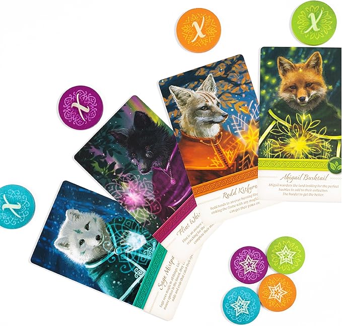 AEG & Flatout Games | Nocturne - Set Collection & Bidding Board Game | Play as Fox Mystics Find Magical Items & Cast Spells | Ages 10+ | 1-4 Players