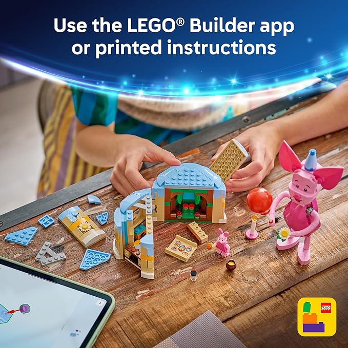 LEGO Disney Piglet's Birthday Fun Building Toy - Winnie The Pooh Toy for Girls & Boys Ages 9+ - Gift for Birthdays - Kids Room Decor - 43305