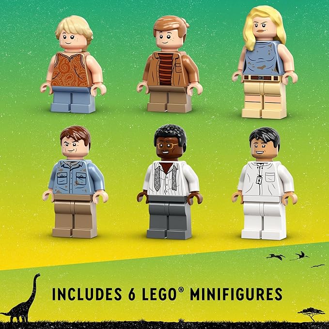 LEGO Jurassic Park Visitor Center: T. rex & Raptor Attack 76961 Buildable Dinosaur Toy Gift for Teens and Kids Aged 12 and Up Including a Dino Skeleton Figure 6 Minifigures and More