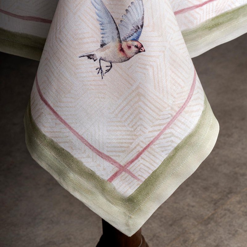 Maison d' Hermine Table Cloth Rectangle Table 100% Cotton 54 x 72 Inches Tablecloth Reusable Decorative for Dining Kitchen Room Farmhouse Home Gifts for Mothers Day Spring Summer - Flying Birds