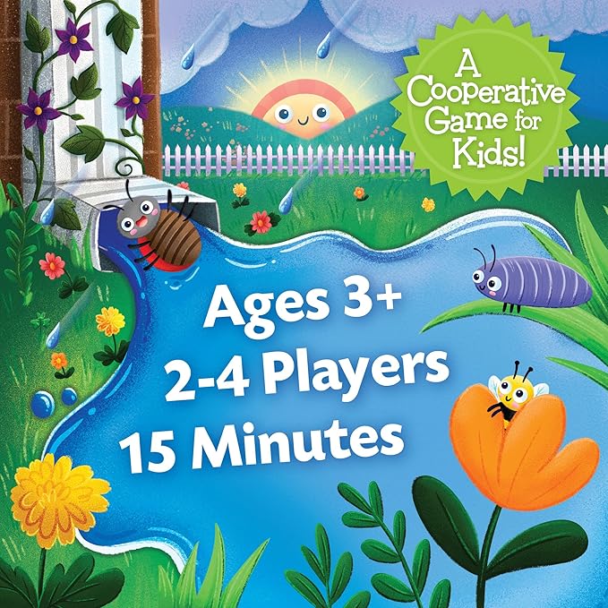 Peaceable Kingdom Down The Waterspout Cooperative Board Game – Preschool Matching Game for Kids – Teamwork & Social Skills – Ages 3+ 2–4 Players
