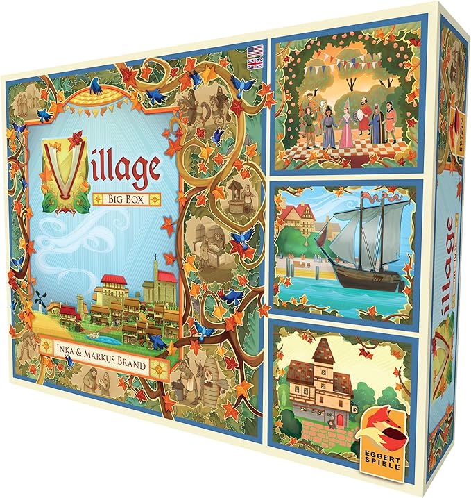 Village Board Game Big Box Edition - Includes All Expansions & Promos! Medieval Farming Strategy Game Family Game for Kids & Adults Ages 12+ 1-5 Players 60-120 Min Playtime Made by Eggert
