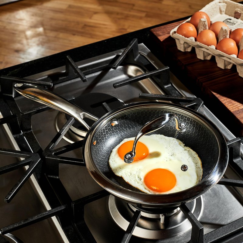 HexClad Tempered Glass Lid, Designed for HexClad Hybrid Cookware, Steam Vented, Dishwasher Safe