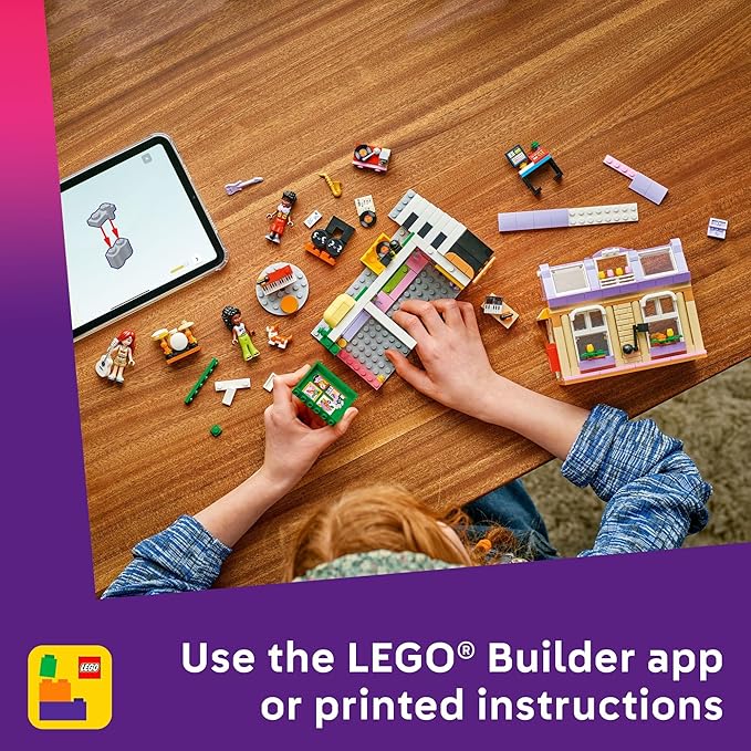 LEGO Friends Music Store & Apartment Building Set - Interactive Storytelling Playset for Girls & Boys Ages 7+ - Includes Marimba The Corgi Toy - Gift Idea for Birthdays and Music Lovers - 426