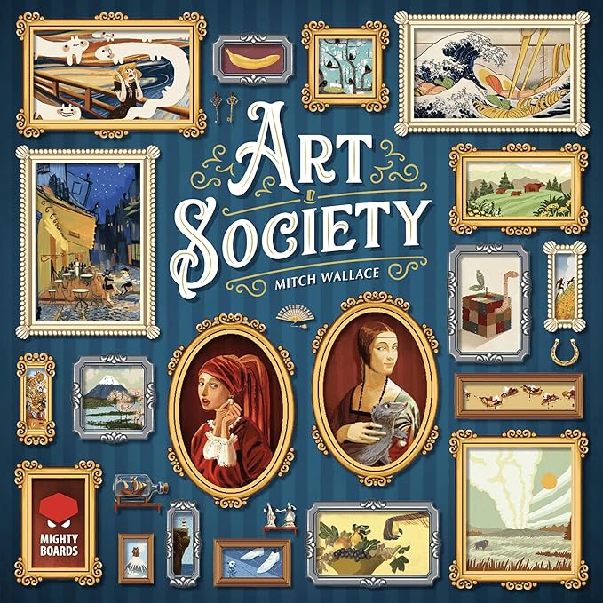 Mighty Boards: Art Society - Collection Board Game Bid At Auctions Collect & Display Your Art Ages 10+ 2-4 Players 30-60 Min