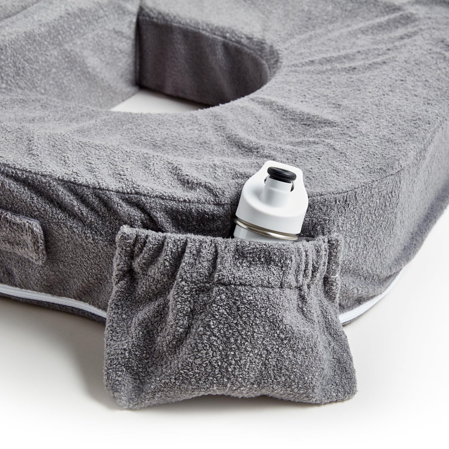 My Brest Friend Twin Nursing Pillow - Enhanced Comfort with Slipcover - Ultimate Ergonomic Support for Breastfeeding- Adjustable Strap and Silent Release Buckle with Handy Side Pocket, Evening Grey