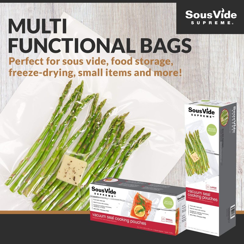 SousVide Supreme Vacuum Seal Cooking Pouches, 11x16 inches,1 Gallon, 25 Pouches