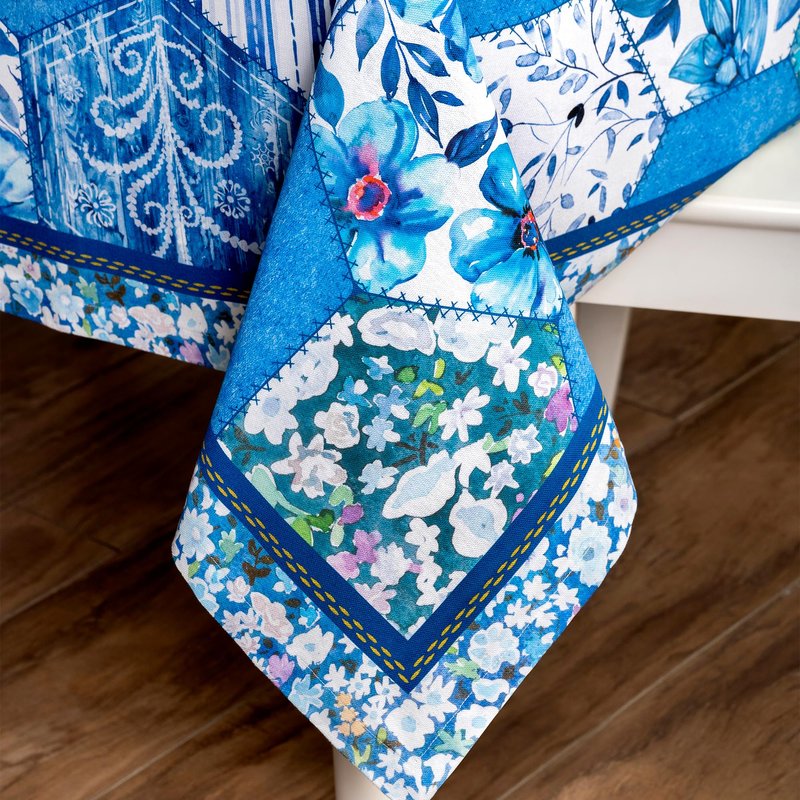Maison d' Hermine Table Cloth Rectangle Table 100% Cotton 70 x 108 Inches Tablecloth Reusable Decorative for Dining Kitchen Room Farmhouse Home Gifts for Mothers Day Spring Summer - Summer Blues