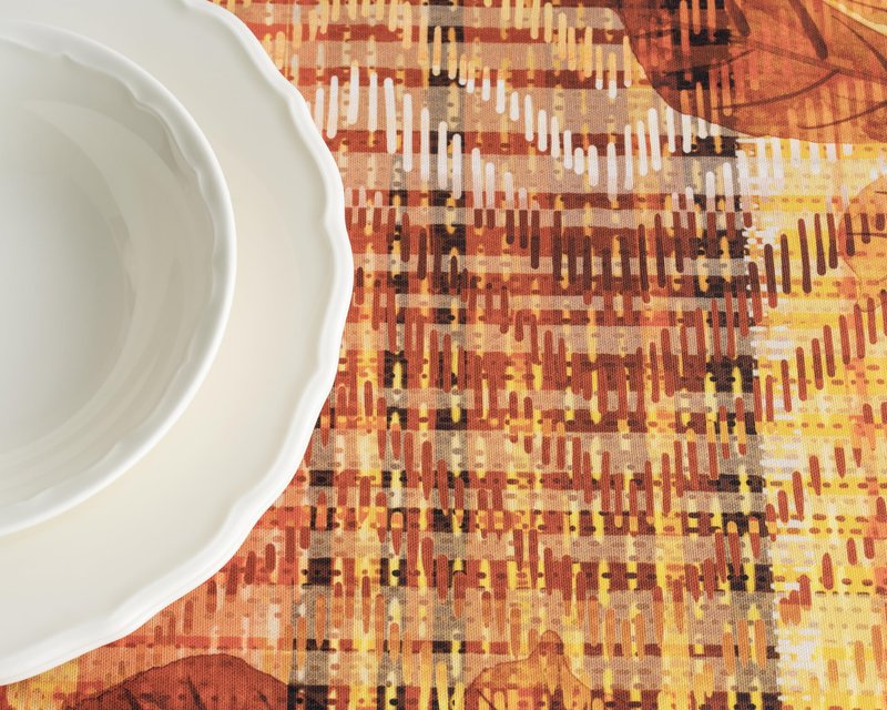 Maison d' Hermine Table Cloth Rectangle Table 100% Cotton 70 x 90 Inches Fall Tablecloth Reusable Everyday Use for Thanksgiving Christmas Decorations Dining Farmhouse Party (Thanksgiving Tartan)
