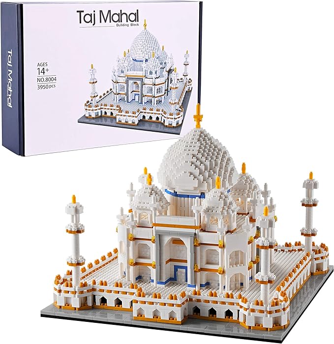 YaJie Taj Mahal Micro Building Blocks Set for Adults Mini Architecture Bricks Building Sets Collection Creative Model Kit Gifts for Age 14+(3950PCS)