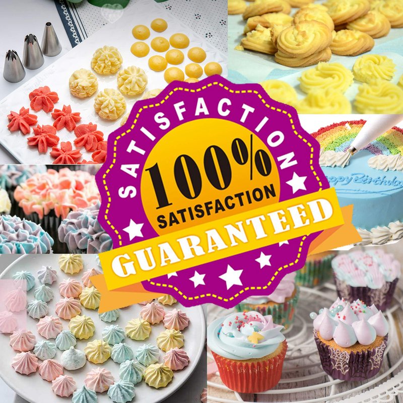 14 Inch Piping Bags and Tips Set - 100Pcs Disposable Pastry Bags with Tips for Cupcakes, Cookies, Frosting & Icing, Cake Decorating Tools with Frosting Nozzles Baking Supplies for Home, Kitchen Use