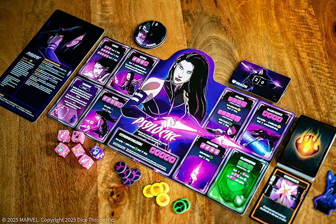 Marvel X-Men Dice Throne Box 1 4 Hero Box Featuring Wolverine Iceman Psylocke & Storm Competitive Dice Board Game Stand-Alone & Cross Compatible with All Dice Throne Heroes Officially Li