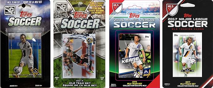 C&I Collectables MLS Los Angeles Galaxy Men's 4 Different Licensed Trading Card Team Sets White