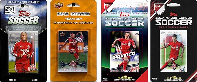 C&I Collectables MLS Toronto FC Men's 4 Different Licensed Trading Card Team Sets White