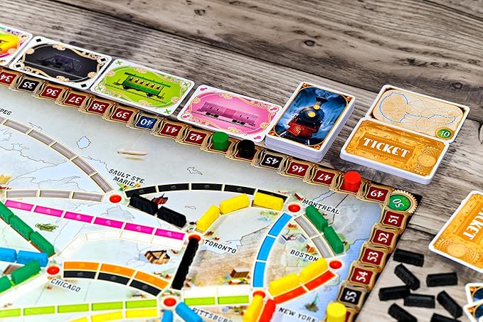 Asmodee Ticket to Ride Board Game (2025 Refresh) - A Cross-Country Train Adventure for Friends and Family Strategy Game for Kids & Adults Ages 8+ 2-5 Players 30-60 Minute Playtime