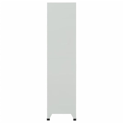RMIHSJG Grey Steel Large Locker Cabinet with Six Lockable Compartments for Secure Storage in Office, School, or Gym - Durable Industrial Style Organizer