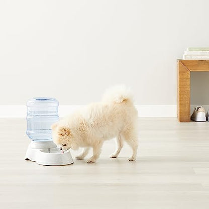 Amazon Basics Gravity Pet Water Dispenser for Cat, Dog, 1 gallon Capacity, Small, Gray