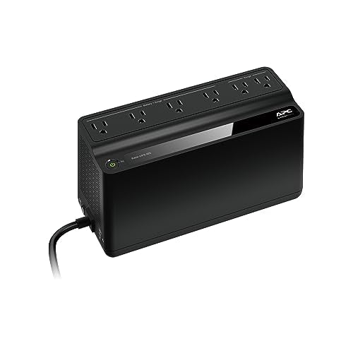 APC UPS Battery Backup Surge Protector, 425VA Backup Battery Power Supply, BE425M, Black