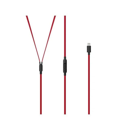 Beats urBeats3 Earphones with Lightning Connector- The Decade Collection - Black-Red (Renewed)