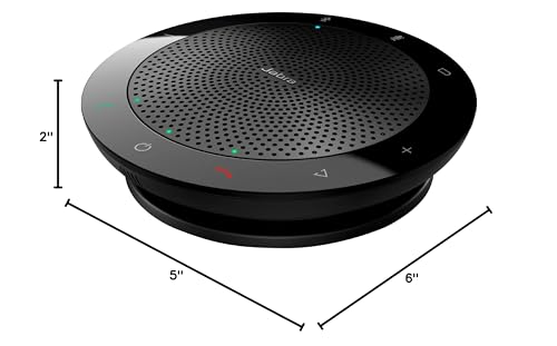 Jabra Speak 510 UC Wireless Bluetooth Speakerphone – Outstanding Sound Quality, Portable Conference Speaker for Holding Meetings Anywhere - Certified for Zoom & Google Meet