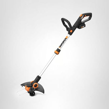 WORX Cordless String Trimmer & Lawn Edger, 12'' Electric Weed Wacker with 5.5 LBS, 20V Weed Eater with 90° Pivoting Head, 2 Batteries & Charger Included, WG163